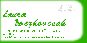 laura moczkovcsak business card